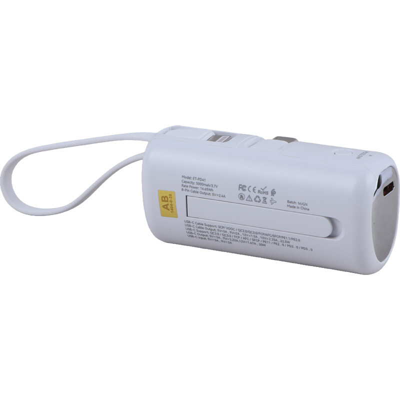 پاور بانک فست شارژ ارلدام ET-PD41C VOOC QC3.0 PD 22.5W ظرفیت 5000 میلی آمپر ساعت - 5