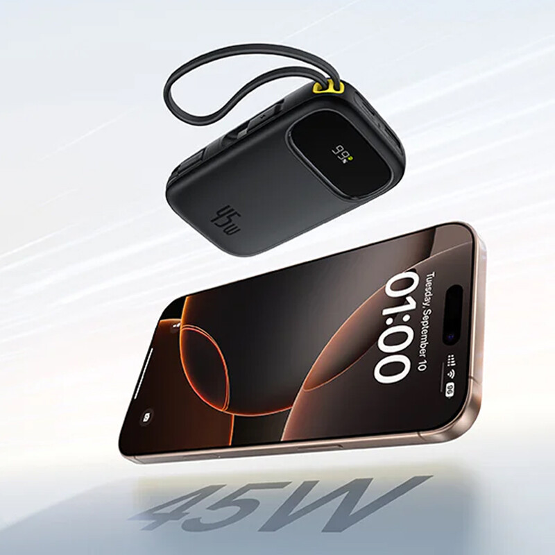 پاور بانک فست شارژ باسئوس EnerFill FC31 Qpow 3 E0028D00 45W ظرفیت 20000 میلی آمپر ساعت - 4