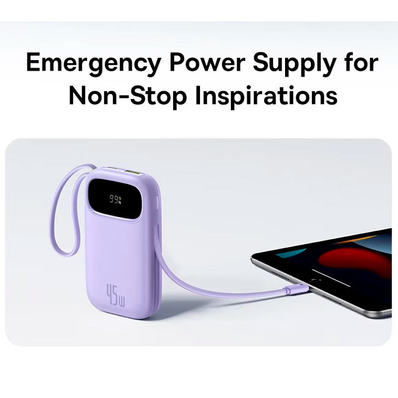 پاور بانک فست شارژ باسئوس QPow 3 P10082102 PD 45W ظرفیت 10000 میلی آمپر ساعت - 6