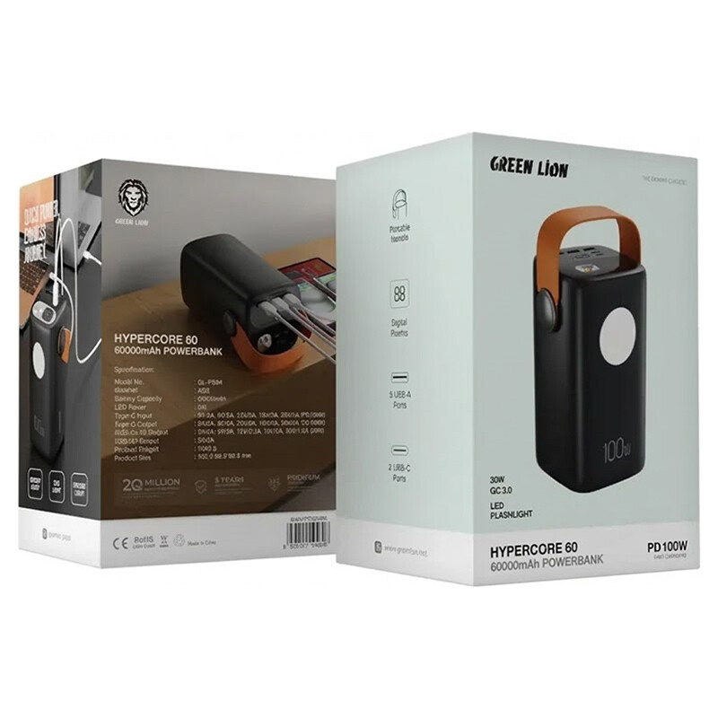 پاور بانک فست شارژ گرین لاین Hyper Core 60 QC3.0 PD 100W ظرفیت 60000 میلی آمپر ساعت - 4