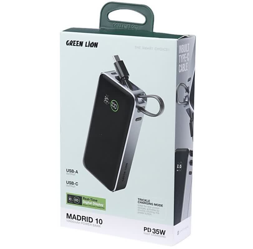 پاور بانک فست شارژ گرین لاین Madrid 10 GL-PX31 GNMAD10PBKGY PD 35W ظرفیت 10000 میلی آمپر ساعت - 8