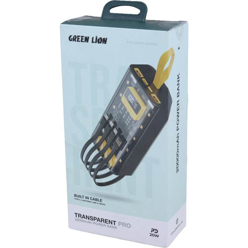 پاور بانک فست شارژ گرین لاین Transparent Pro PD 20W ظرفیت 20000 میلی آمپر ساعت - 8