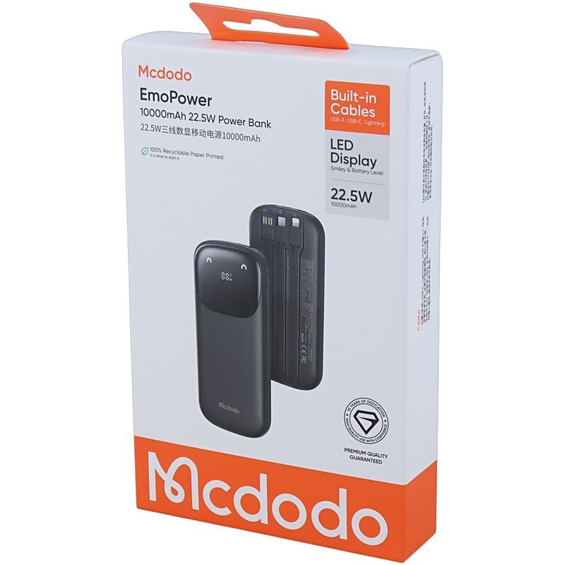 پاور بانک فست شارژ مک دودو EmoPower MC-852 QC PD 22.5W ظرفیت 10000 میلی آمپر ساعت - 8