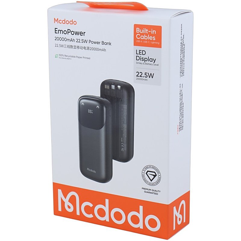 پاور بانک فست شارژ مک دودو EmoPower MC-853 QC PD 22.5W ظرفیت 20000 میلی آمپر ساعت - 8