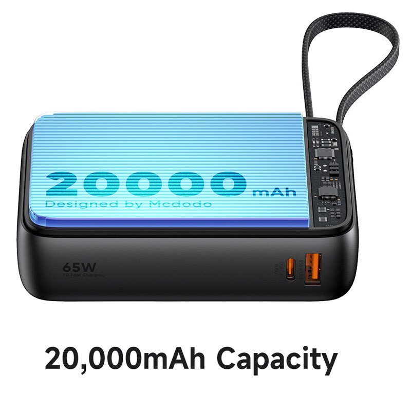 پاور بانک فست شارژ مک دودو MC-637 PD QC3.0 65W ظرفیت 20000 میلی آمپر ساعت - 8