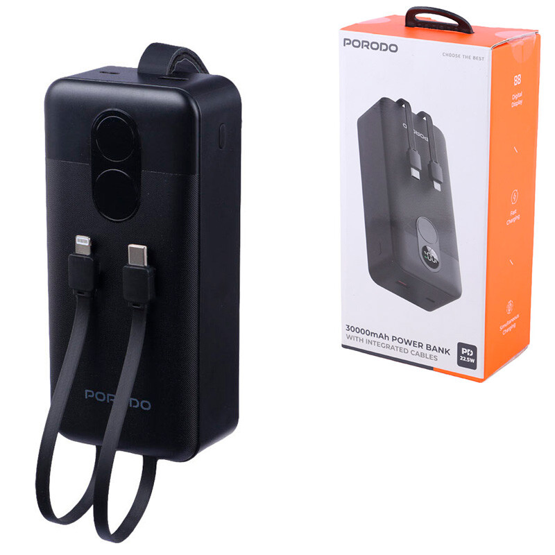 پاور بانک فست شارژ پرودو PD-PBFCH059 PD 22.5W ظرفیت 30000 میلی‌ آمپر ساعت