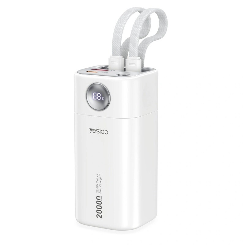 پاور بانک فست شارژ یسیدو YP86 PD 22.5W ظرفیت 20000 میلی آمپر ساعت