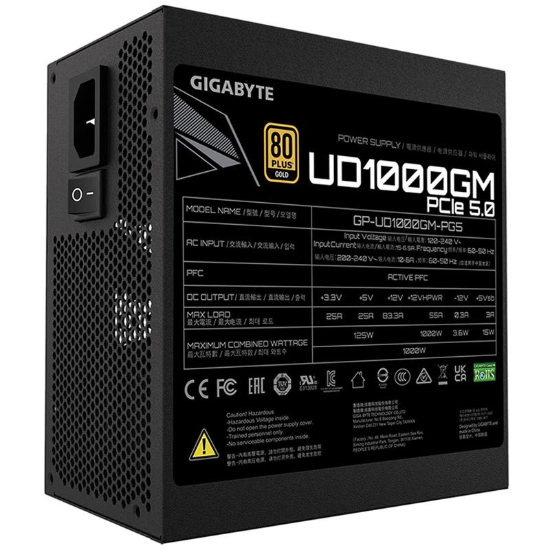 پاور ماژولار 1000 وات گیگابایت GIGABYTE UD1000GM Gold - 4