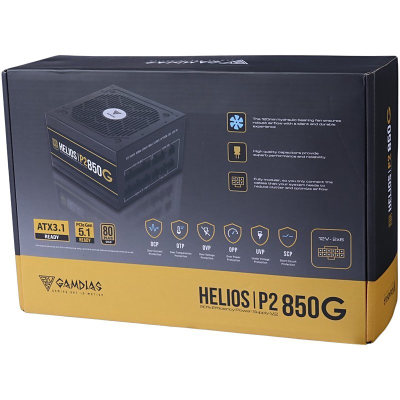 پاور ماژولار 850 وات گیم دیاس Gamdias HELIOS P2-850G V2 Gold - 2