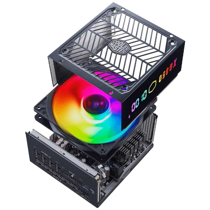 پاور ماژولار 850 وات کولر مستر Cooler master XG850 Plus ARGB Platinum - 5