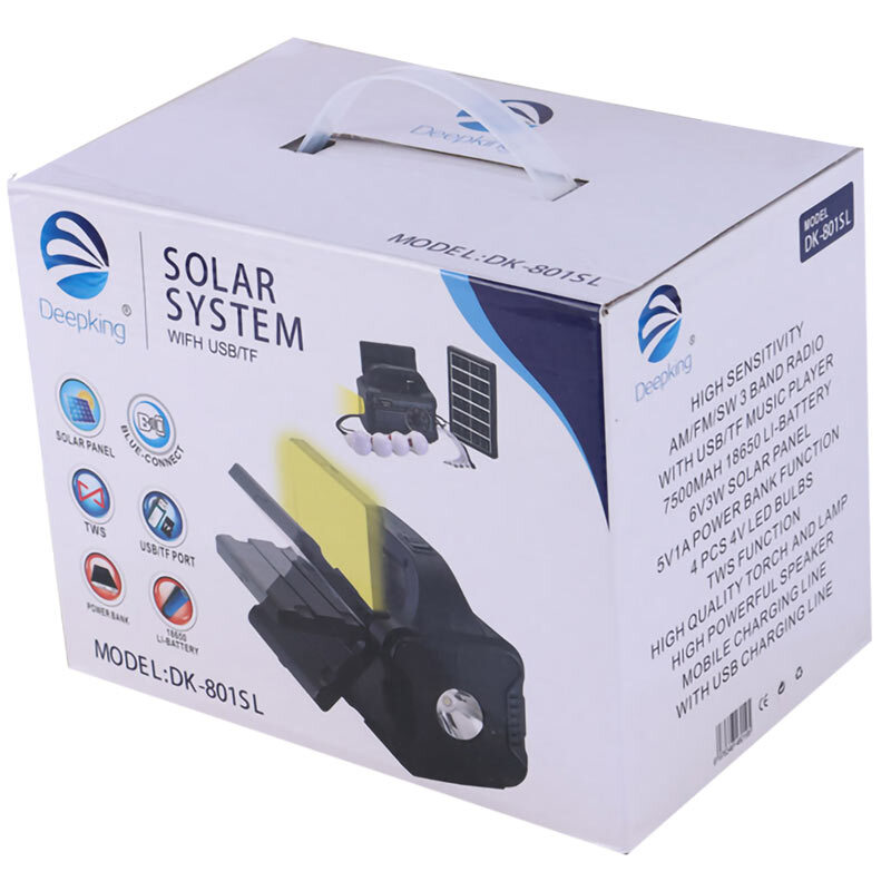 پاوربانک و رادیو اسپیکر بلوتوثی خورشیدی دیپ کینگ DK-801SL - 2