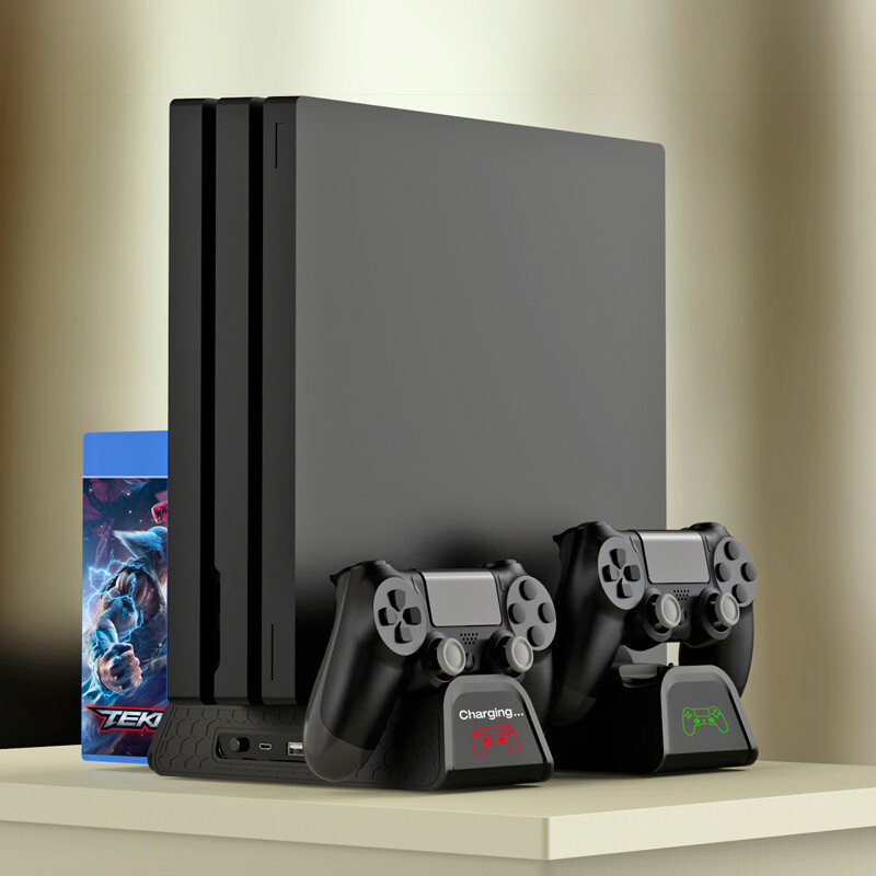 پایه نگهدارنده و شارژر دسته بازی PS4 Slim / Pro دابی TP4-882C - 6