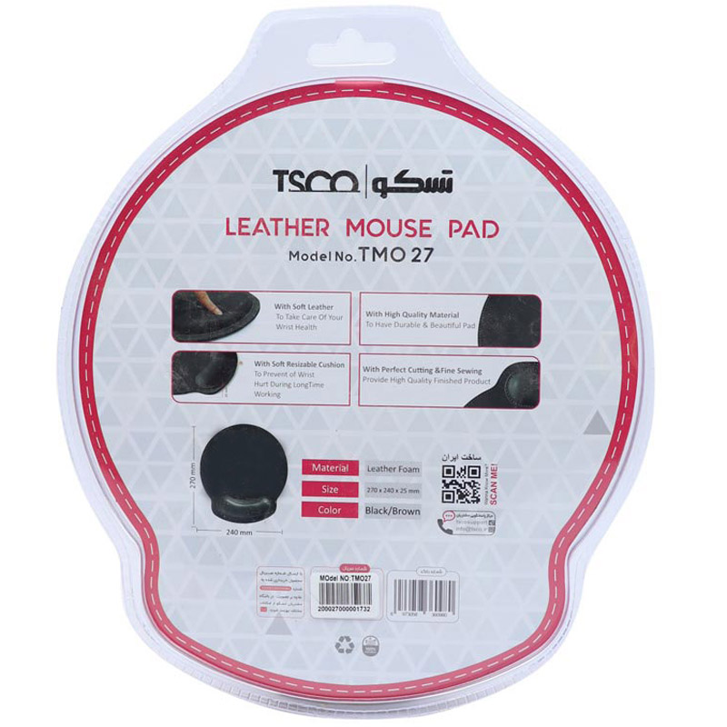 پد موس طبی TSCO TMO 27 27*24cm روکش چرم و فوم - 3