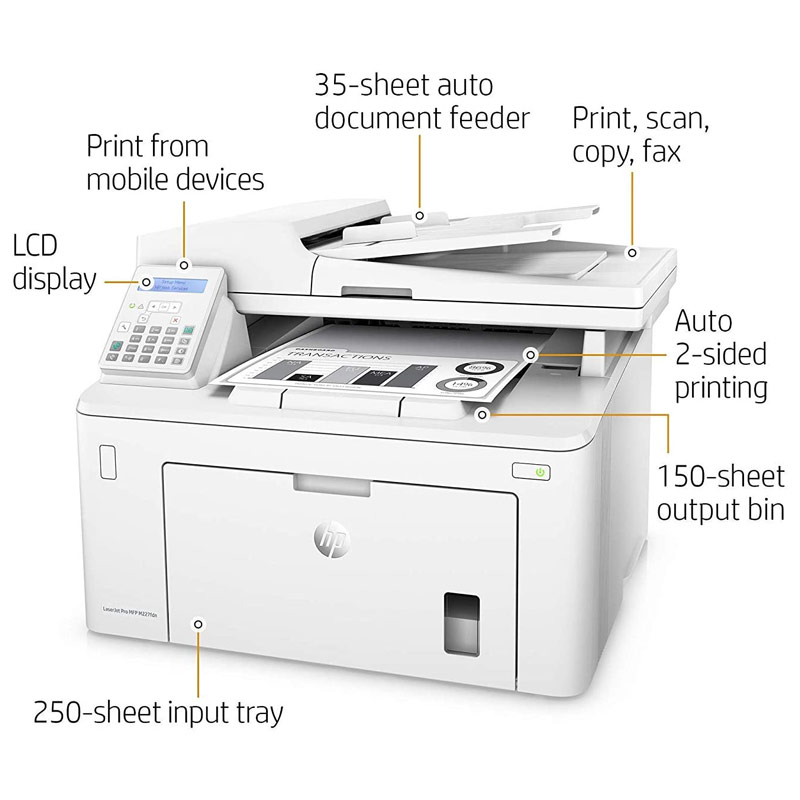 پرینتر چند کاره لیزری HP LaserJet Pro MFP M227fdn - 6