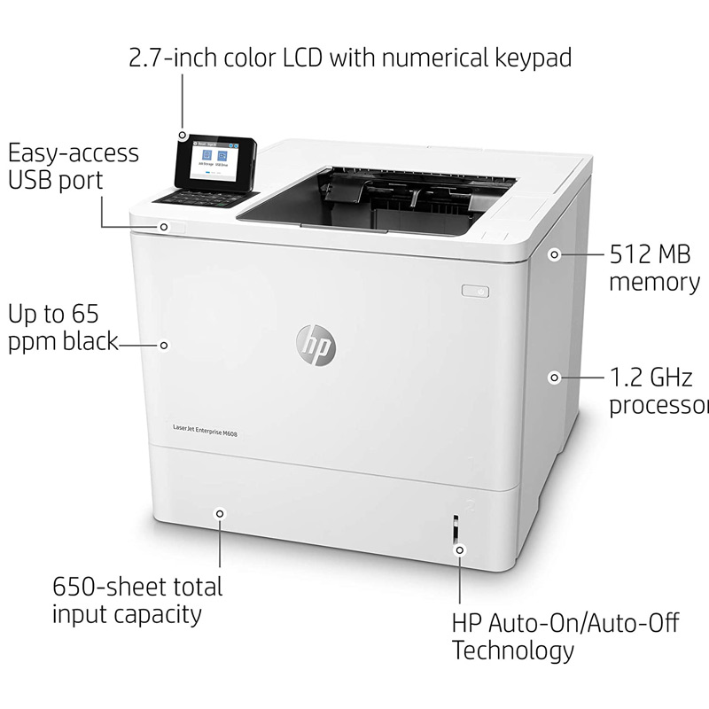 پرینتر لیزری HP LaserJet Enterprise M608n - 5