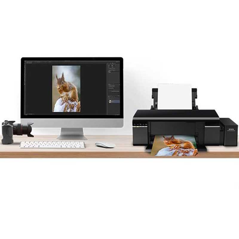 پرینتر رنگی جوهر افشان EPSON L805 + جوهر اصلی - 4