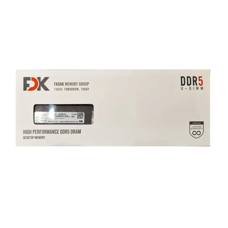 رم کامپیوتر فدک U-DIMM DDR5 16GB Single 4800MHz CL40 - 2