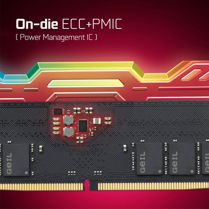 رم کامپیوتر گیل Polaris RED RGB DDR5 32GB Dual 5600MHz CL38 - 5