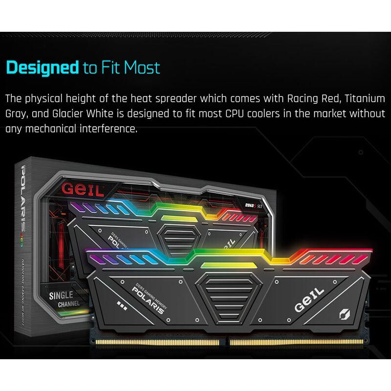 رم کامپیوتر گیل Polaris RGB DDR5 64GB Dual 4800MHz CL40 - 6