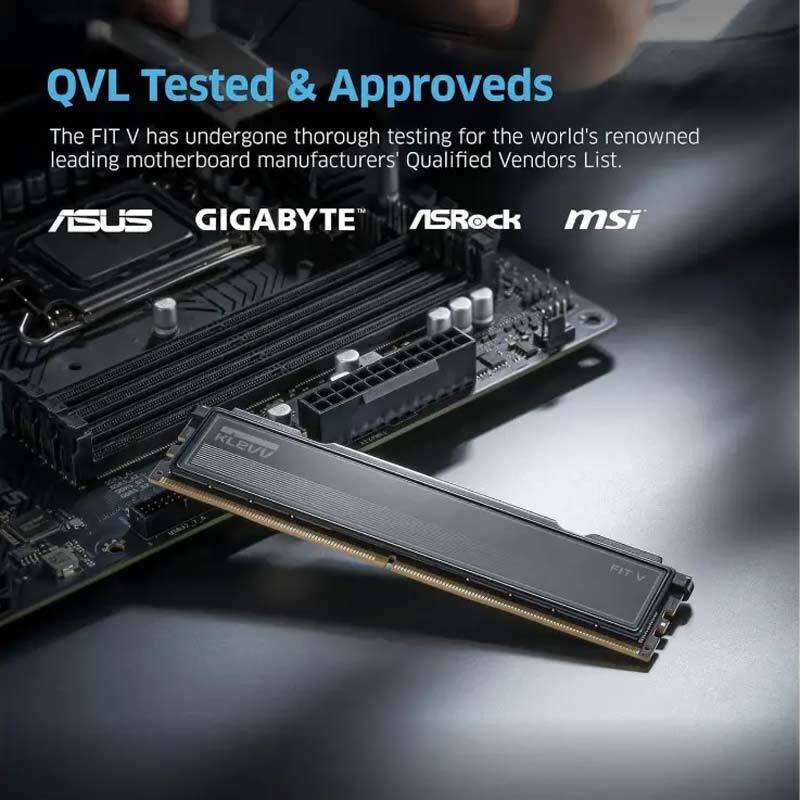 رم کامپیوتر کلو FIT V Black DDR5 32GB Dual 6400MHz CL32 - 5