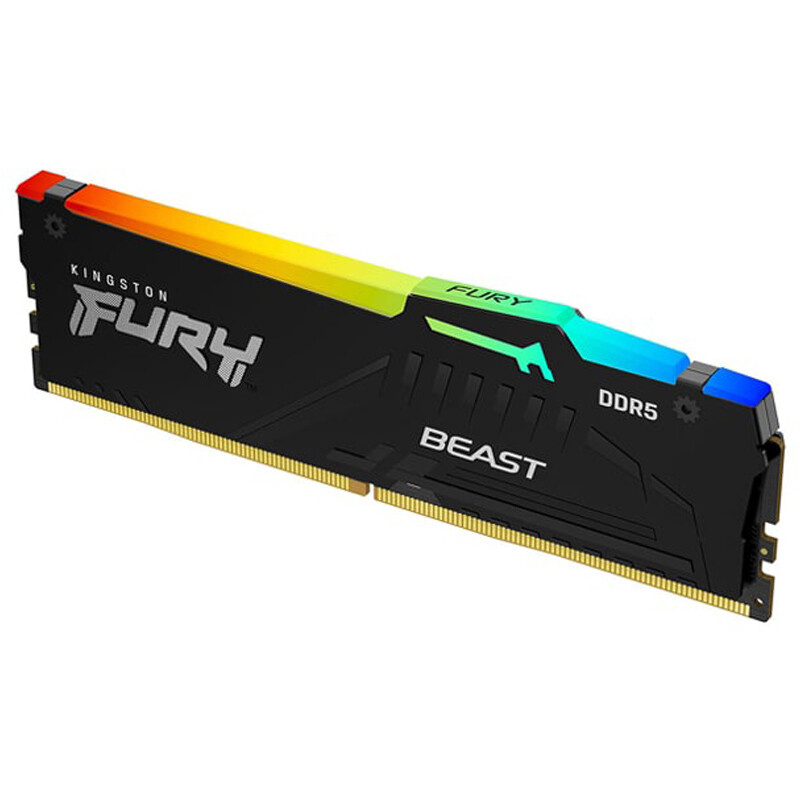 رم کامپیوتر کینگستون Fury Beast RGB DDR5 16GB Single 5600MHz CL40 - 2