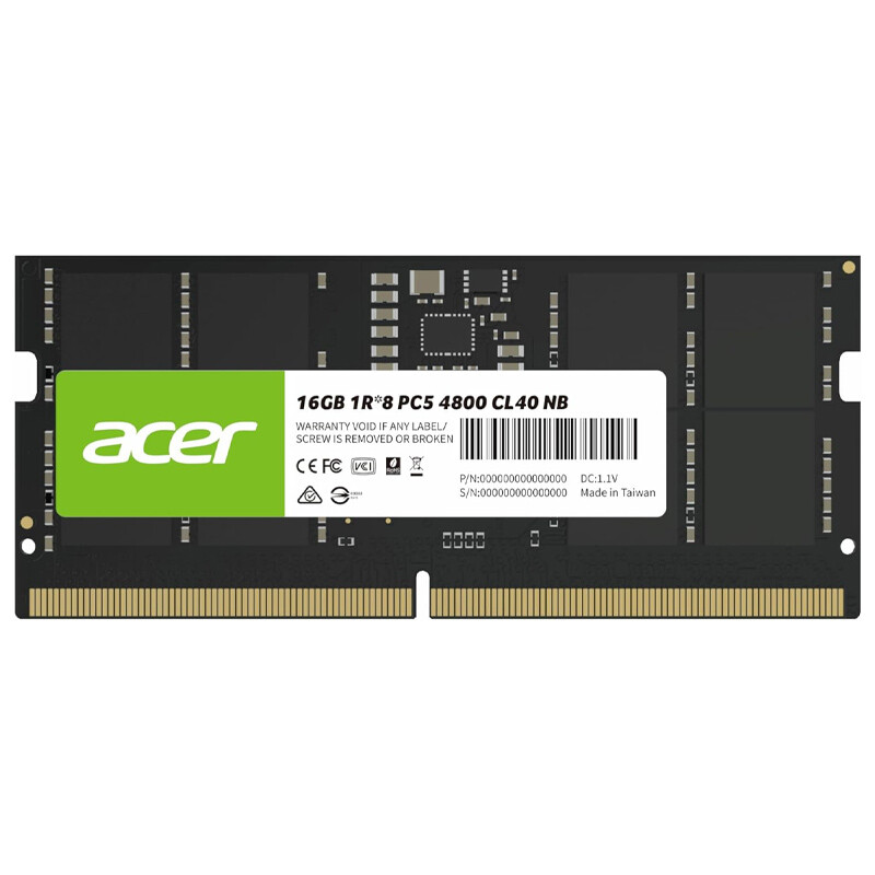 رم لپ تاپ ایسر Acer SD200 DDR5 16GB Single 4800MHz CL40