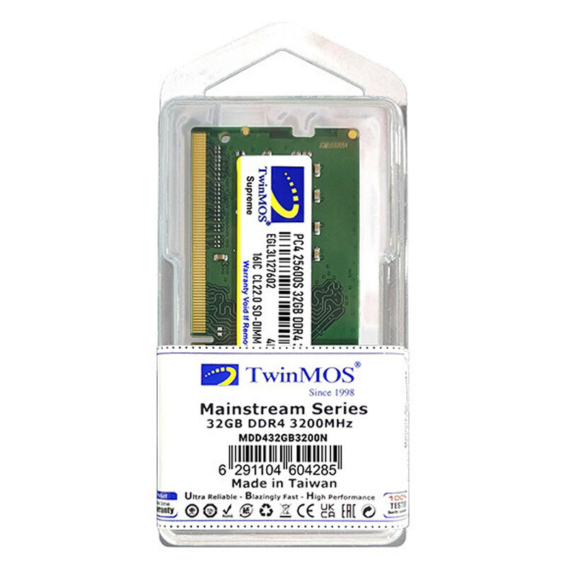 رم لپ تاپ توین توس DDR4 32GB Single 3200MHz CL22 - 2