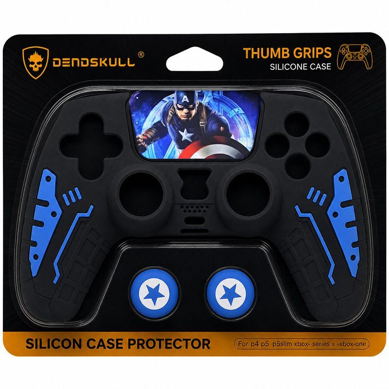 روکش دسته بازی آنالوگ دار PS5 دد اسکال SL01 طرح Captain America - 5