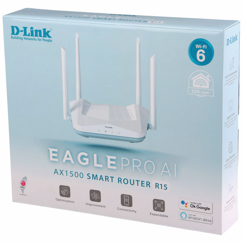 روتر بی سیم دی لینک R15 Eagle Pro Ai AX1500