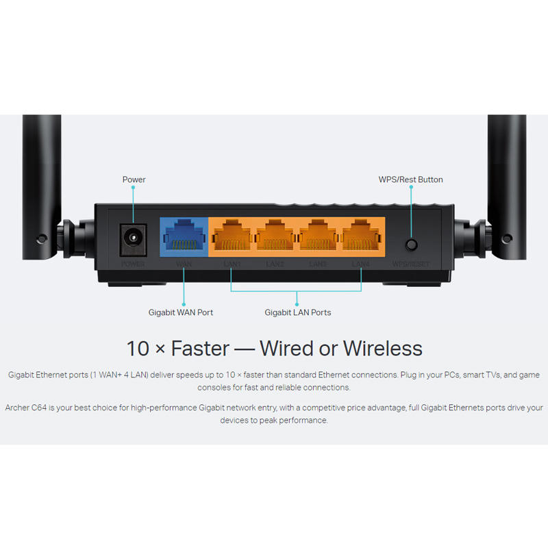 روتر بی سیم تی پی لینک AC1200 Archer C64 - 7