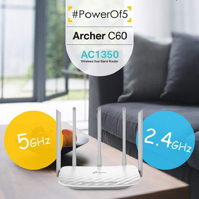 روتر بی سیم تی پی لینک AC1350 Archer C60 - 5