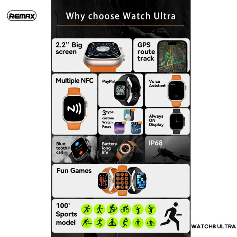ساعت هوشمند ریمکس WATCH8 ULTRA - 8