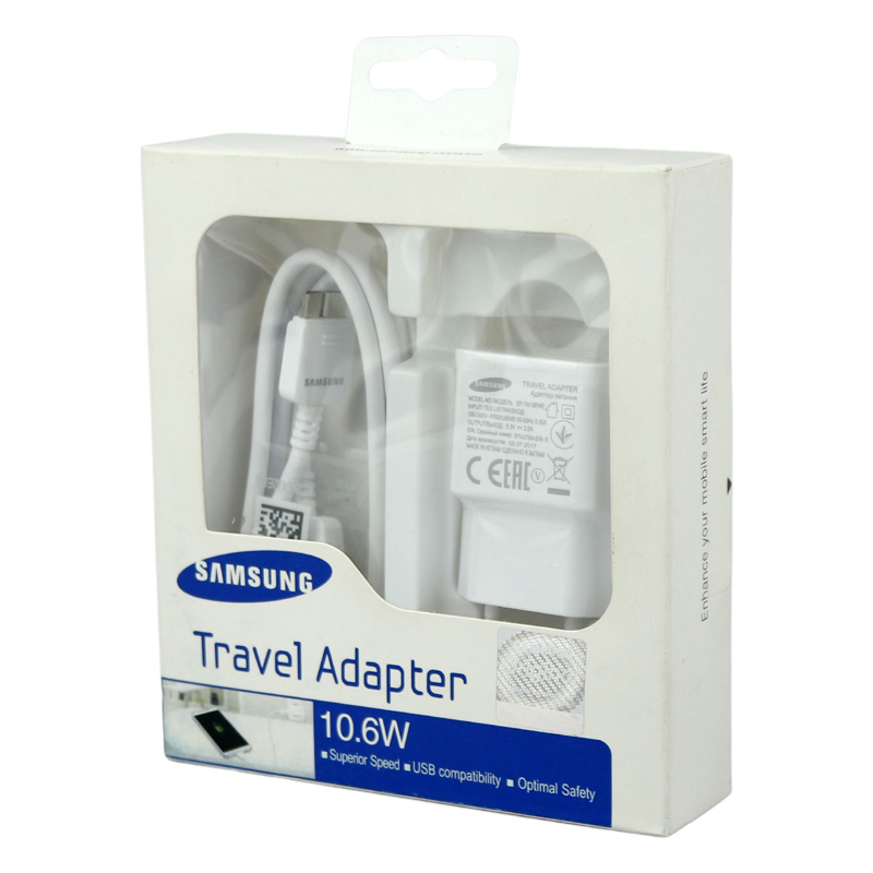شارژر دیواری 10.6 وات سامسونگ Galaxy USB 3 2A + کابل شارژ - 2