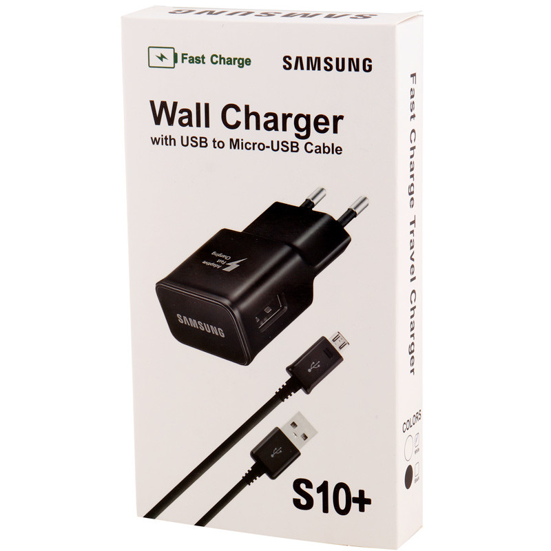 شارژر دیواری 15 وات سامسونگ S10+ EP-TA200 QC3.0 PD 2A + کابل میکرو یو اس بی - 2
