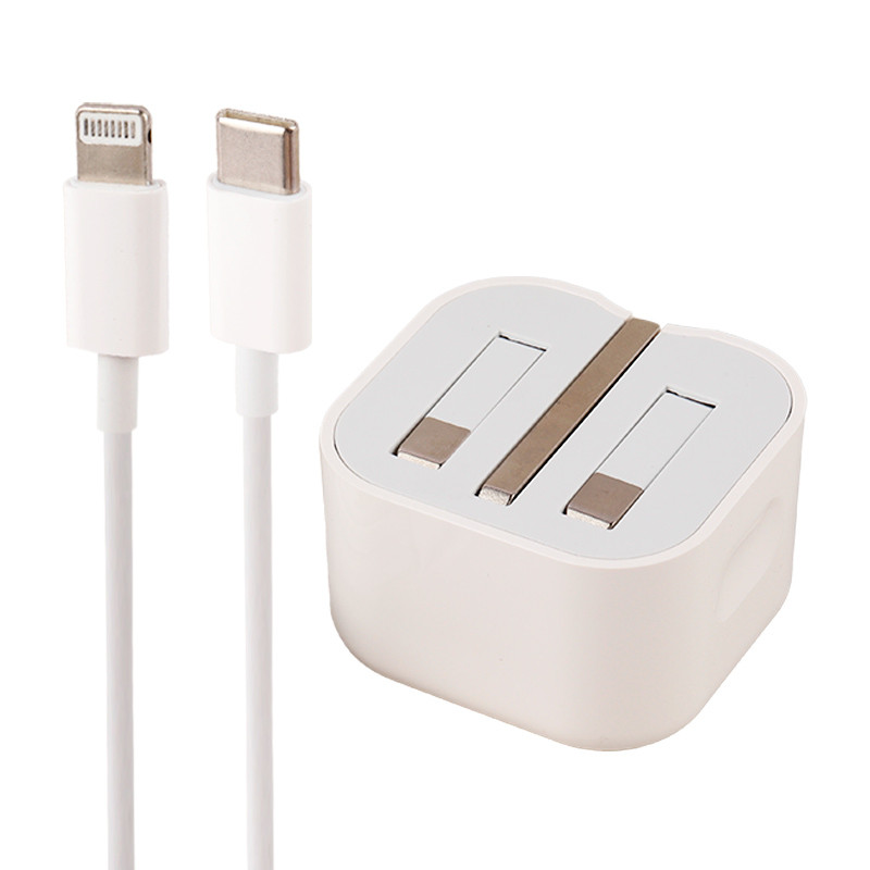 شارژر دیواری 25 وات اپل iPhone 13 Pro Max MU7W2ZP/A + کابل تبدیل آیفونی - 3