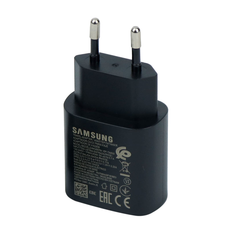 شارژر دیواری 25 وات سامسونگ اصلی Note 10 EP-TA800 PD 3A + کابل تبدیل تایپ سی - 4