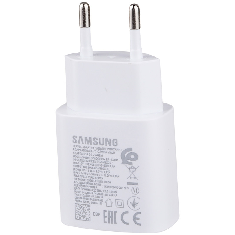 شارژر دیواری 25 وات سامسونگ EP-TA800 PD 3A شرینک - 2