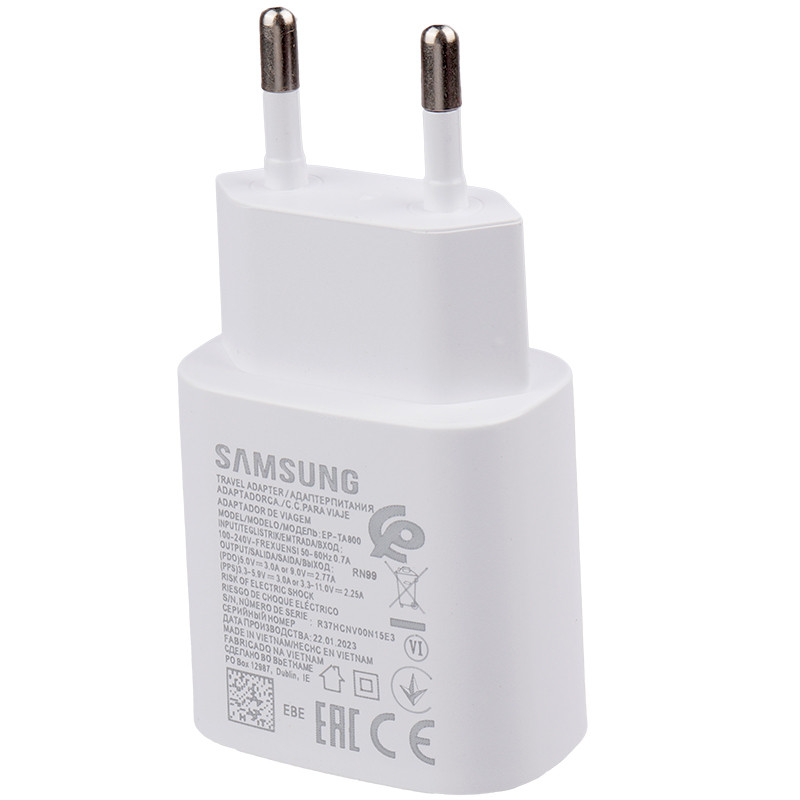 شارژر دیواری 25 وات سامسونگ EP-TA800NBEGEU PD - 5