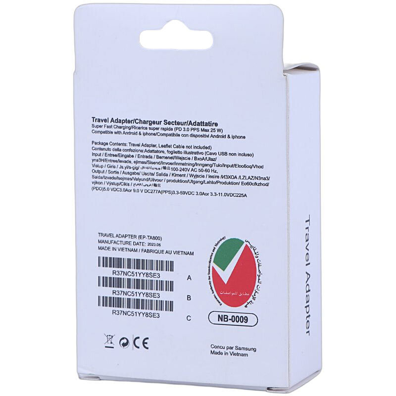 شارژر دیواری 45 وات سامسونگ EP-TA800 PD 3A - 7