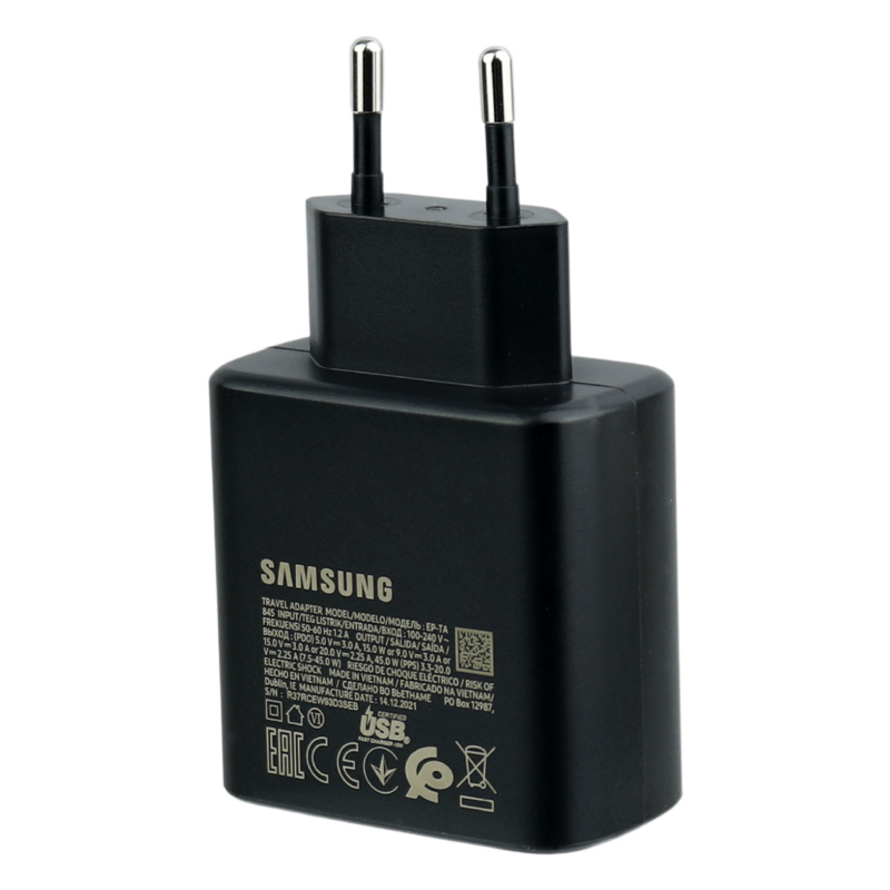 شارژر دیواری 45 وات سامسونگ EP-TA845 PD 3A + کابل تبدیل تایپ سی - 4