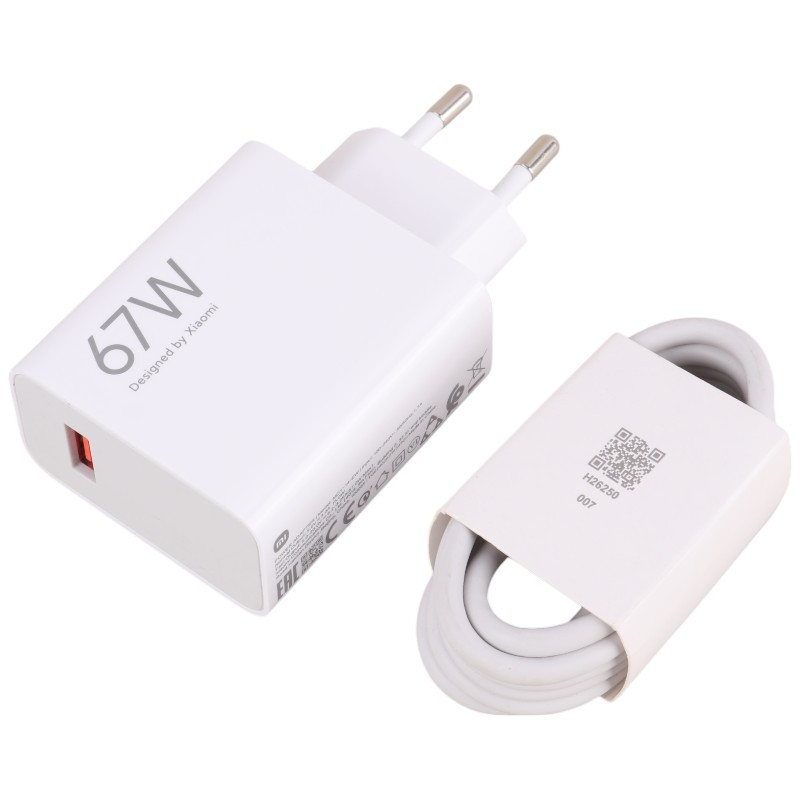 شارژر دیواری 67 وات شیائومی MDY-14-EW 3A سرجعبه + کابل تایپ سی و جعبه گوشی - 6