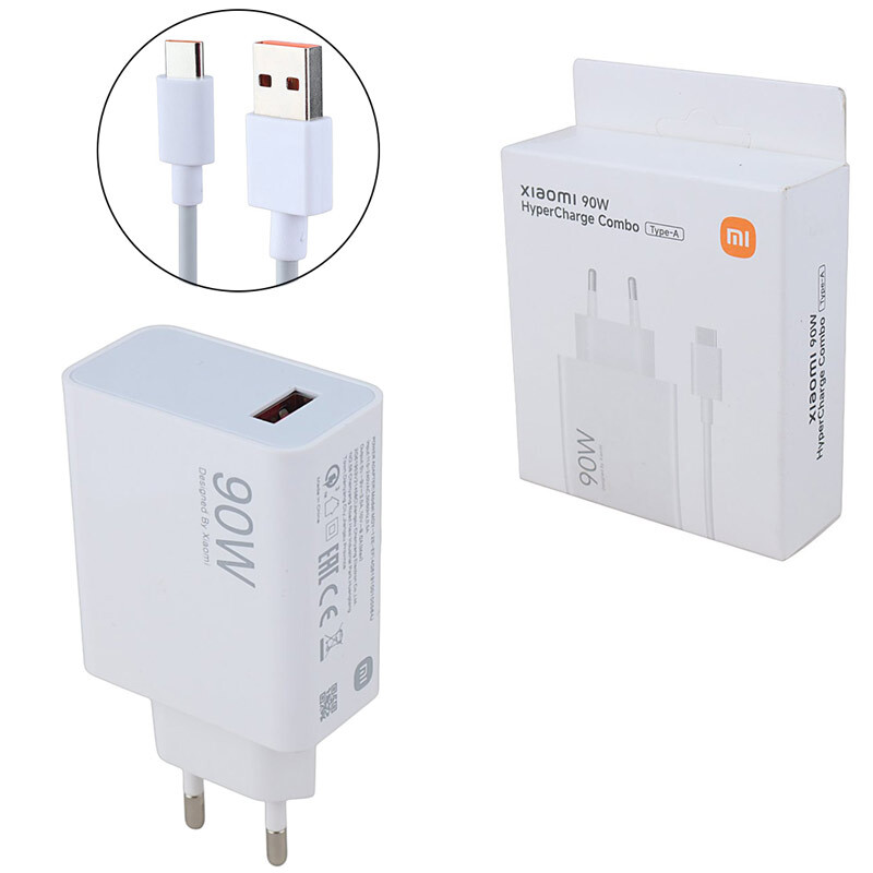 شارژر دیواری 90 وات شیائومی MDY-15-EK QC3.0 9A + کابل تایپ سی