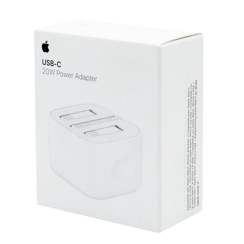 شارژر دیواری اورجینال 20 وات اپل iPhone MHJF3ZE\A 3A - 3