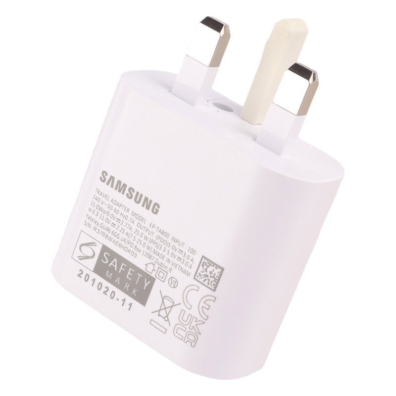 شارژر دیواری اورجینال 25 وات سامسونگ EP-TA800NBEGAE PD 3A - 5