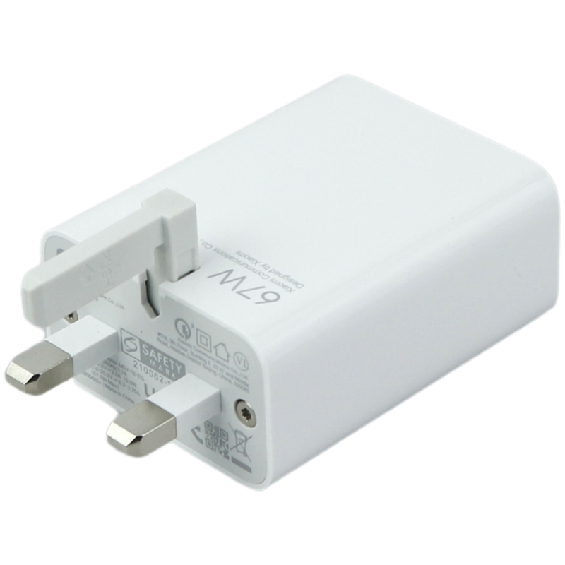 شارژر دیواری فست شارژ Xiaomi 11T/Redmi 10 6.1A QC3 PD 67W + کابل تایپ سی و جعبه گوشی - 3