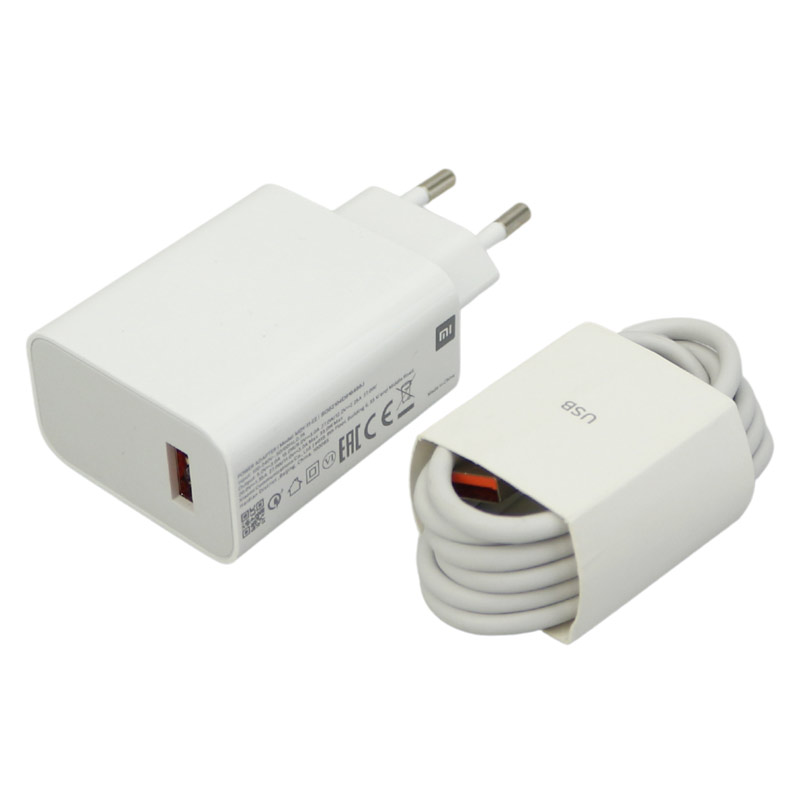 شارژر دیواری فست شارژ Xiaomi MDY-11-EZ QC3 3A PD 33W + کابل Type-C - 3