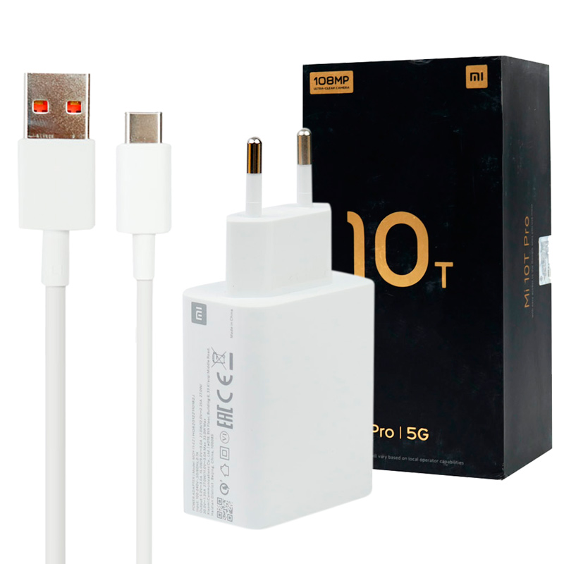 شارژر دیواری فست شارژ Xiaomi Mi 10T Pro QC3 PD 33W سرجعبه + کابل Type-C و جعبه گوشی - 6