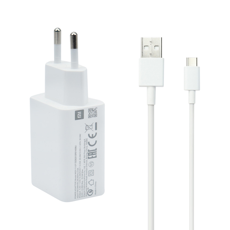 شارژر دیواری فست شارژ Xiaomi Note 9S QC3 22.5W سرجعبه + کابل Type-C و جعبه گوشی - 2
