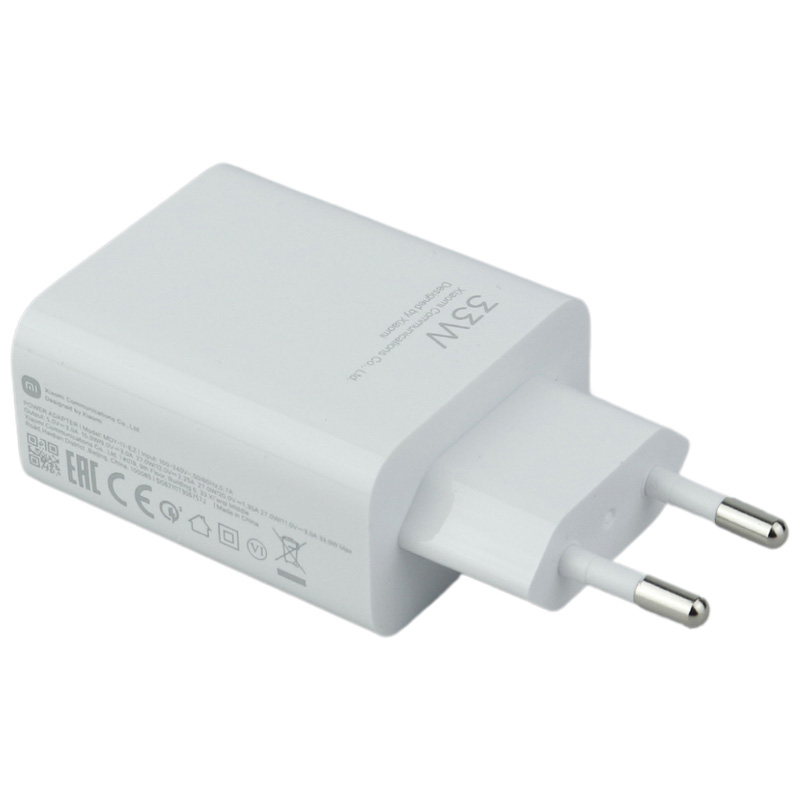 شارژر دیواری فست شارژ Xiaomi Redmi Note 11S/10S 3A QC3.0 PD 33W + کابل تایپ سی و جعبه گوشی - 4