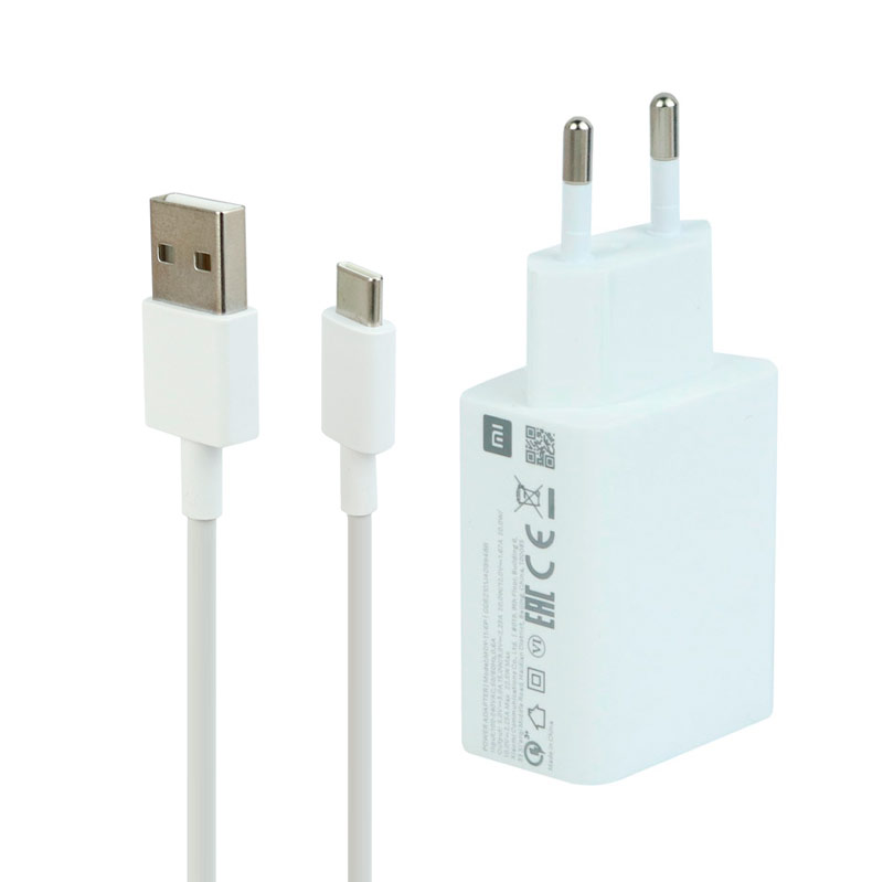 شارژر دیواری فست شارژ Xiaomi Redmi Note 9 QC3 3A PD 22.5W سرجعبه + کابل Type-C و جعبه گوشی - 2